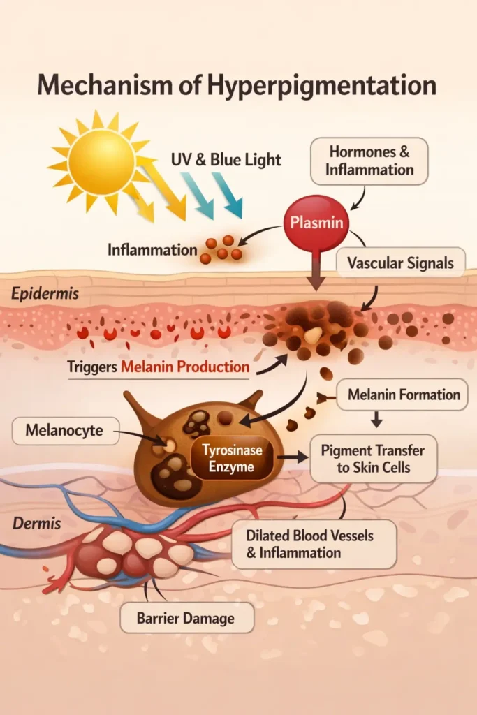 mechanism-of-pigmentation-explained-in-image