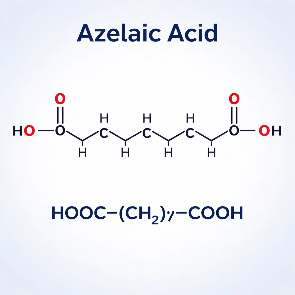 azelaic acid chemical structure dicarboxylic acid skincare ingredient for pigmentation
