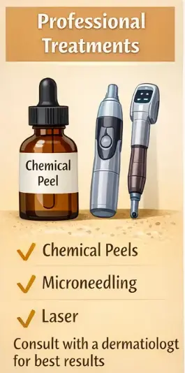 Hyperpigmentation treatment with chemical peels microneedling and laser procedures